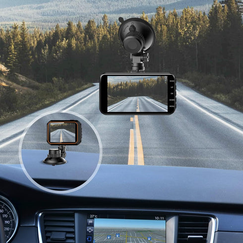Dash Cam Mount, Suction Cup for Windshield & Dashboard, Compatible with ROVE R2-4K, CHORTAU Dash Cam, Suitable for Most