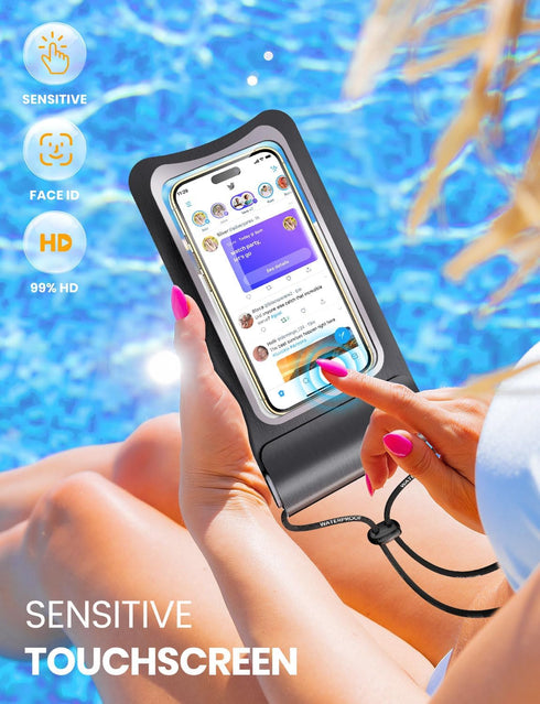 eSamcore Waterproof Phone Pouch Floating, 2-Pcs IPX8 Water Proof Phone Case for iPhone 14/13/12 Pro Max and Galaxy S22