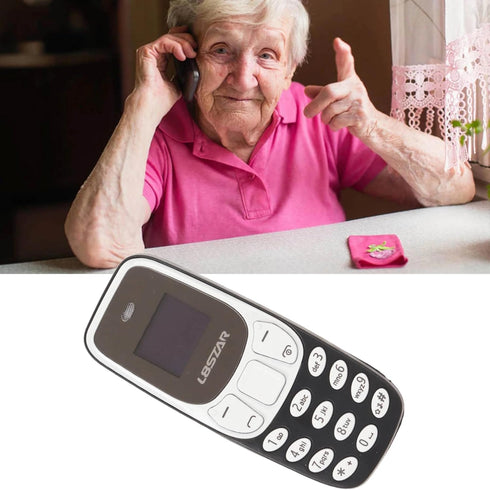 Jectse Mini Bluetooth Phone, Hands-Free Small Mobile Phone, Dual SIM Unlocked Cell Phone with Voice Changer (Black)