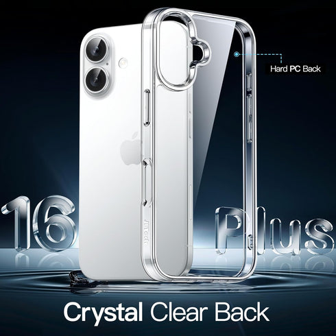 JETech 16 6.7-Inch, Case ONLY for iPhone Plus Non-Yellowing Shockproof Phone Bumper Cover, Anti-Scratch Clear Back