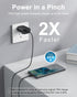 Type C Fast Charging Charger Block 25W, 2 Pack with 6Ft USB C Cable for Samsung Galaxy S24 Ultra/S23/S22/S21/S20/iPhone