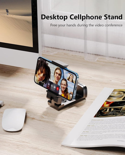 MiiKARE 3 Pack Universal Handsfree Phone Holder for Airplane Travel, 360 Degree Rotation, Travel Accessory, Phone Stand
