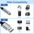 (2-Pack) USB to 3.5mm Jack Audio Adapter, QimKero External Sound Card USB-A, AUX Stereo Converter for Headset, PC,