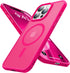 Strong Magnetic iPhone 15 Pro Max Case, Compatible with MagSafe, Military-Grade Drop Tested, Shockproof Cover, Hotpink