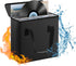 Fireproof Vinyl Record Storage Box, Water Resistant Organizer, Collapsible Carrying Case with Lid, Holds 30 Albums,