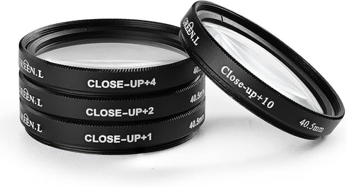 40.5mm Close-up Filter Set (+1,+2,+4,+10), Professional Macro Filter with Filter Pouch