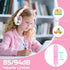 85/94dB Headset, QearFun Kids Cat Ear Headphones Wired with Mic, Safe Volume Limit, Sparkly Wired Foldable, Sharing