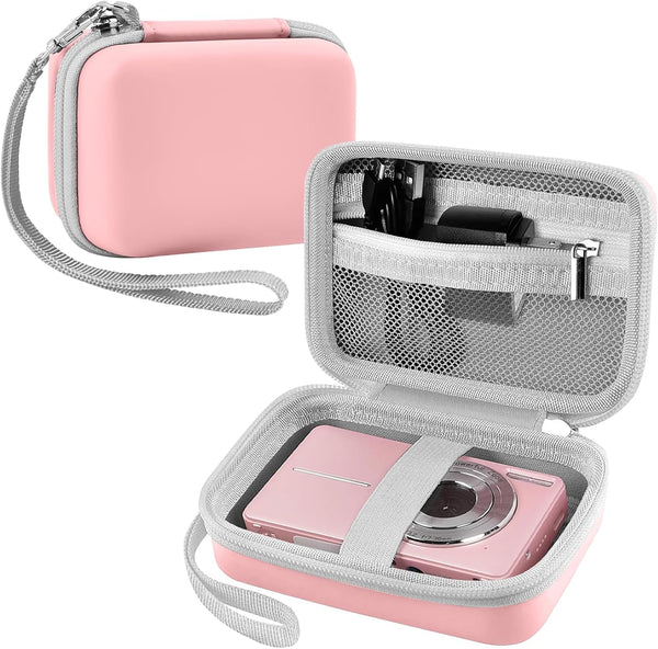 Leayjeen Digital Camera Case for Lecran/CAMKORY/IWEUKJLO, Compact Digital Camera for Teens and Kids, Pink