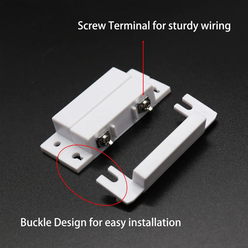 Magnetic Reed Switch NO Surface Mount Wired Door Window Contact Sensor, 5pcs for Home Security