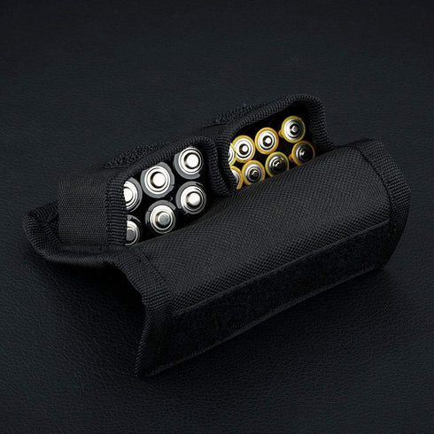 DSLR Battery and Memory Card Holder Pouch, 3 Pockets for AA Battery and Various Camera Batteries and SD Cards