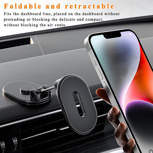 Magnetic Phone Holder for Car, 360 Degree Rotatable Auto Mount with 8 Strong Magnets, Compatible with All Smartphones
