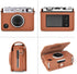 Rieibi Instax Mini EVO Case - Vintage PU Leather Protective Case for Fuji Instax Mini EVO Instant Camera - Removable Case with Adjustable Shoulder Strap Battery Charging Port - Brown