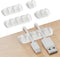 GLUIT Transparent Adhesive Desktop Cable Organizer, Versatile Cord Holders and Clips for Office Desk Accessories