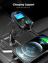 Nulaxy Wireless in-Car Bluetooth FM Transmitter, Car Kit with 1.44 Inch Display, Supports TF/SD Card