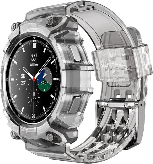 SUPCASE Unicorn Beetle Pro Band with Case for Samsung Galaxy Watch 4 Classic 46mm, Heavy Duty Protection