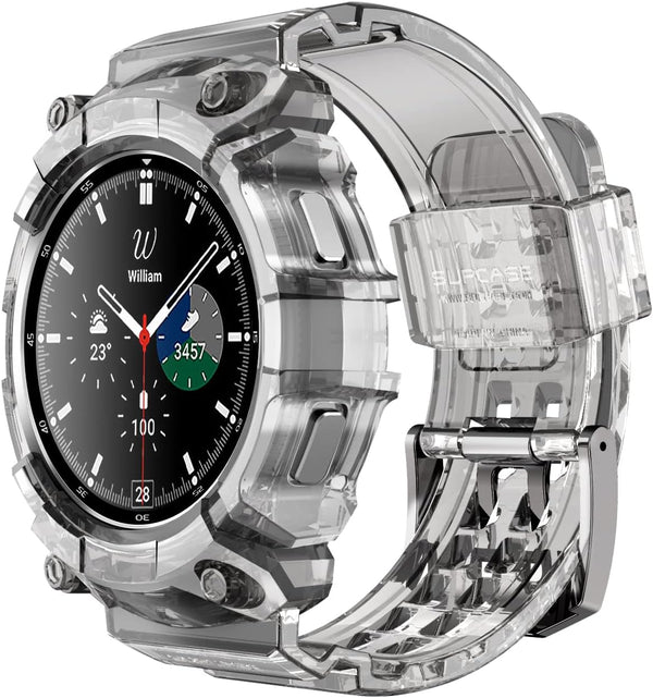 SUPCASE Unicorn Beetle Pro Band with Case for Samsung Galaxy Watch 4 Classic 46mm, Heavy Duty Protection
