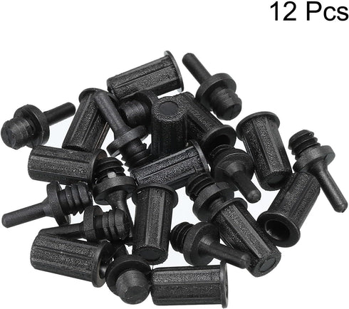 MECCANIXITY Speaker Grill Guides, Plastic Black Dia 6mm for Speaker Parts Accessories, Pack of 12