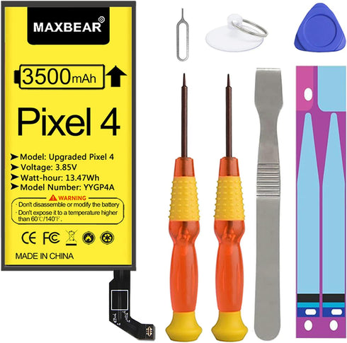 MAXBEAR 3500mAh Replacement Battery for Google Pixel 4, 3.85V Li-Polymer with Repair Tool Kit