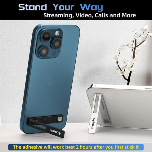 WXRWYPW 2 Pack 16/Plus/Pro/Pro 15/14/13/12 Cell Phone Kickstand, Vertical and Horizontal Metal Phone Stand for Desk