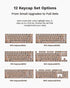 Loha Custom Set, Sets (R4 1.00U (1-Key)) Black Walnut Wood Keycaps, Wooden Keycap for Mechanical Keyboard, OEM Profile