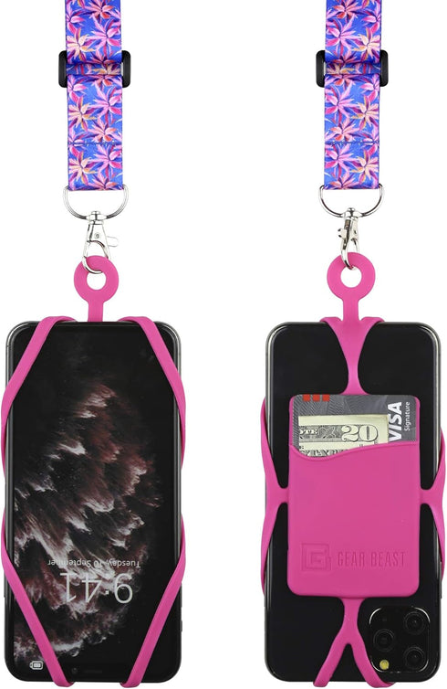 Gear Beast Cell Phone Lanyard with Adjustable Neck Strap for iPhone Galaxy & Most Smartphones