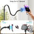 Kefotic Magnetic Gooseneck Phone Holder for Bed Laying Down, Height Adjustable Bedside Floor Stand with Flexible Arm