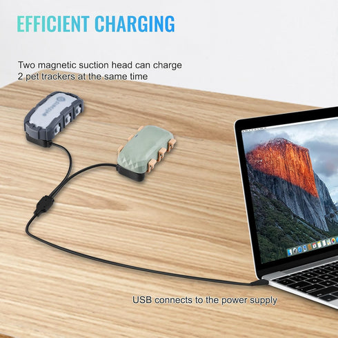 Gltire 2-in-1 Portable Magnetic Quick Charge Cable | Anti-Lost Heavy-Duty | Replacement for Tractive Dog GPS Tracker |