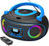 WIITHINK Portable Radio CD Player Boombox with Bluetooth,FM Radio,USB MP3 Playback,AUX-in,Headphone Jack,MP3 CDs