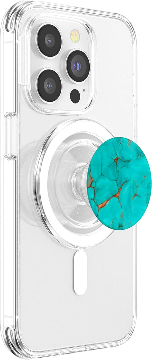 PopSockets PopGrip for MagSafe - Western Turquoise Stone Print Phone Grip