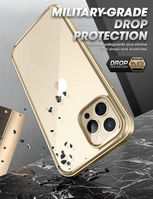 SUPCASE iPhone 13 Pro Max Case with Screen Protector, Anti-Scratch Full-Body Protection Slim Clear Shockproof Case