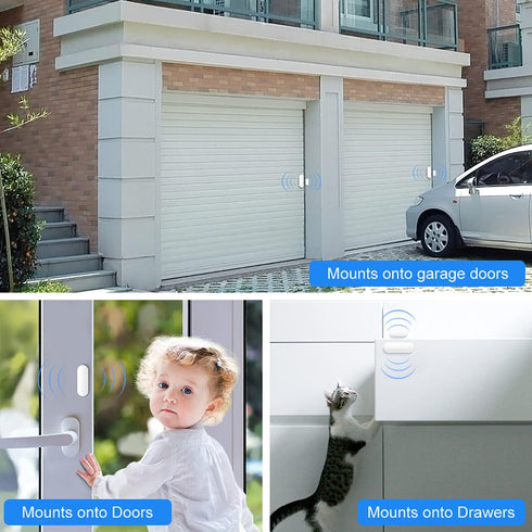 Wifi Door Sensor: Wireless Window Sensor with App Notification Alert, Smart Door Open/Closed Detectors, Contact Sensor