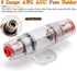 AWG 8 Gauge Wire Cable - 50ft Each (Black/Red) Copper Clad Aluminum CCA with 8ga terminals, 60A ANL Fuse Block for