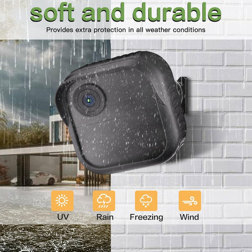 MOSISO Silicone Case Cover for Blink Outdoor 4 (4th Gen) Camera, Weatherproof Protective Skin Cover, Black, 3 Pack
