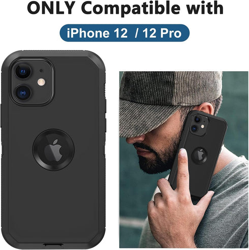 Aimoll-88 12 12 2 12/12 2 for iPhone Case, iPhone Pro Case, with Screen Protector Heavy Duty Drop Protection Shockproof