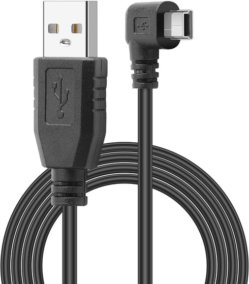 PASOW Mini USB Power Cable, 90 Degree Right Angle (No Data Transfer) for Dash Cam (11.5FT)