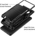 Vofolen Galaxy S10 Wallet Case - Scratch Resistant Dual Layer Protective Bumper with 4 Card Slots (Black)