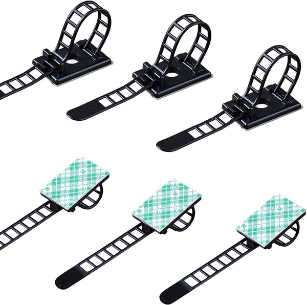 50 Pieces Cable Management Desk Wire Organizer, Zip Ties, Adhesive Cord Clips for Desk Wire Management