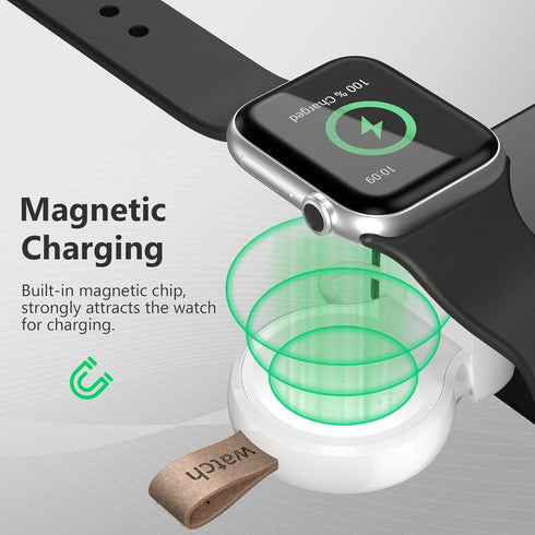 2024 Upgraded for Apple Watch Wireless Charger - 2 Pack Portable iWatch Charger, Travel Cordless Magnetic Wireless