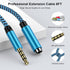 Headphone Extension Cable,6FT 3.5mm Extension Audio Cable Male to Female Aux Adapter Hi-Fi Sound Stereo Extender TRRS Braided Aux Cord for Headset,iPhone,iPad,Samsung,Pixel,Smartphones,Media Players by Ououdee