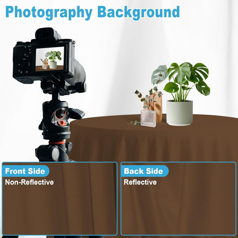 LYLYCTY 8X10 Dark Brown Backdrop for Photoshoot, Professional Photo Backdrop Background Curtain for Product