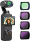 NEEWER Magnetic ND & Black Diffusion 1/4 Effect Filter Kit for DJI OSMO Pocket 3 Creator Combo, 4 Pack Neutral Density