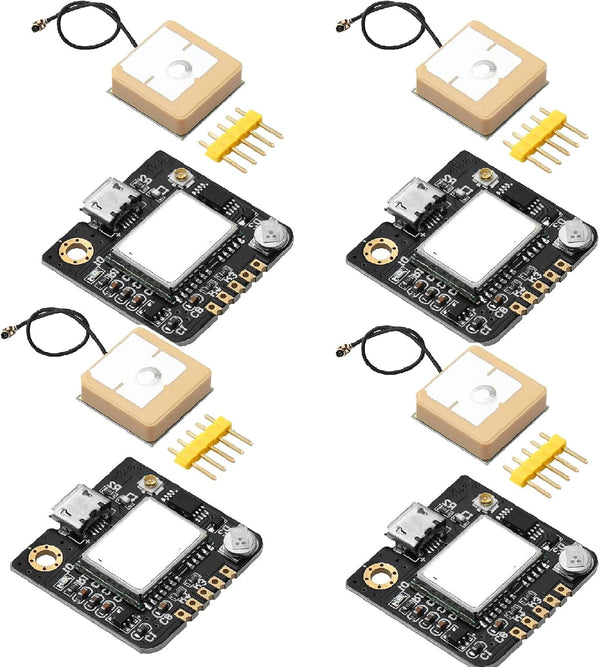 hiBCTR 4-Pack GPS Module Component, NEO-6M Positioning Logic Node - GT-U7 Microprocessor for