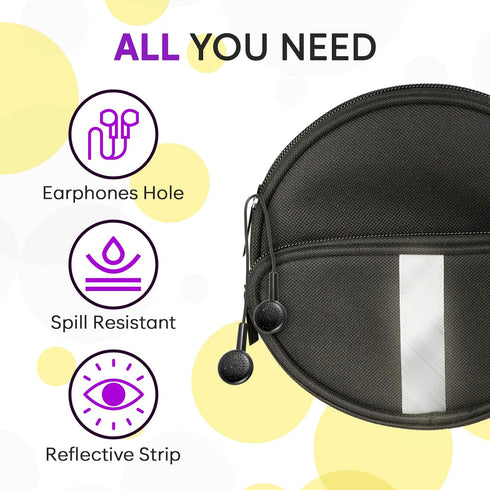 KLIM 3 Portable CD Player Case, Waterproof Portable CD Player Carrying Case, Adjustable Strap, Suitcase