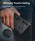 FNTCASE Galaxy S23 FE Case: Military Grade Shockproof TPU Cover with Kickstand & Screen Protector - Black Full