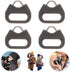 4 Sets Metal Triangle Split Ring Hooks for Camera Straps with Brackets, Heavy-Duty Triangle Ring Hooks for Mirrorless
