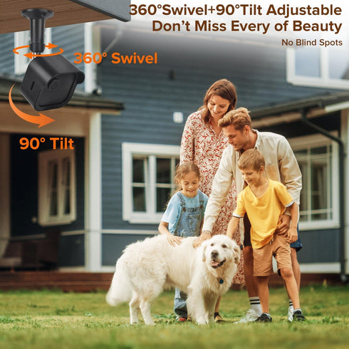 Wall Mount for Blink Outdoor Camera, Weatherproof Protective Housing with Charging Cutout for Blink Outdoor 4 & 3, 360°