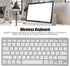 Mini Keyboard, Slim 78 Keys Portable White Computer Keyboard, Quiet Typing for iOS Systems (Korean)