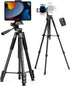 JOILCAN Phone Tripod, 67" Camera Tripod Stand for iPhone iPad, Professional Aluminum Travel