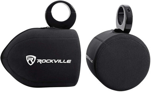 Pair Rockville RWBC80 Neoprene Covers for 8" Marine Wakeboard Tower Speakers