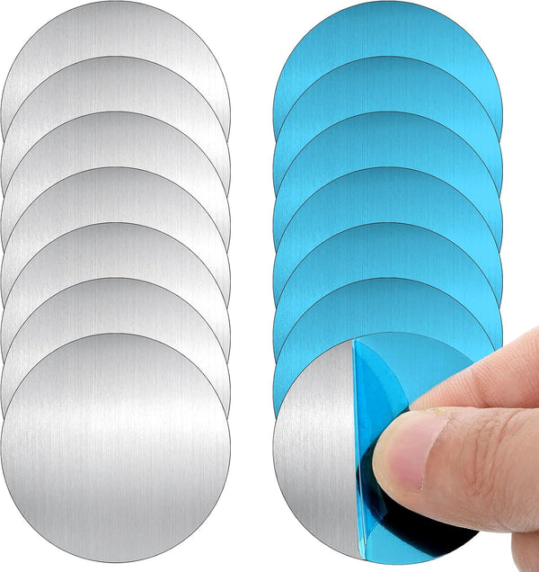 Azefnuhk 14 Pcs Strong Sticker Base for Magnets, Round Magnet, Phone Metal Plates